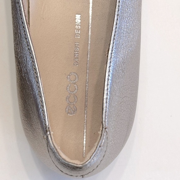 ECCO Shape Pointy Ballerina Womens Metallic Slip On Shoes S - Picture 12 of 14